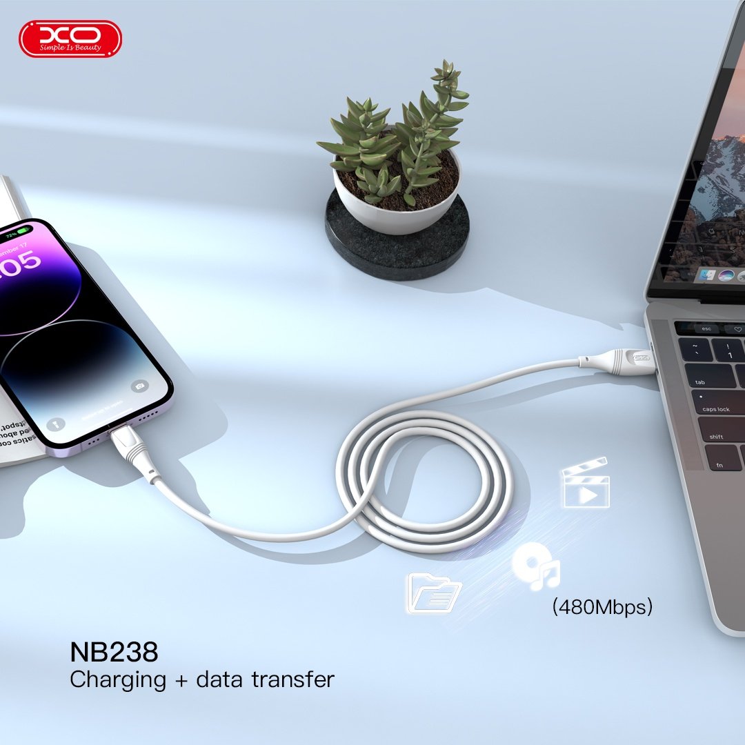 XO Laddare - Laddkabel - USB / iPhone - 3m - Hög kvalitet