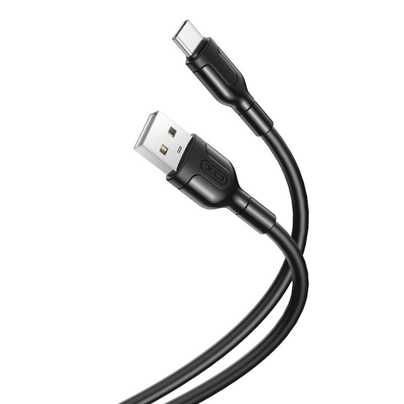 XO Laddare - Laddkabel - USB / USB-C - 1 meter Svart