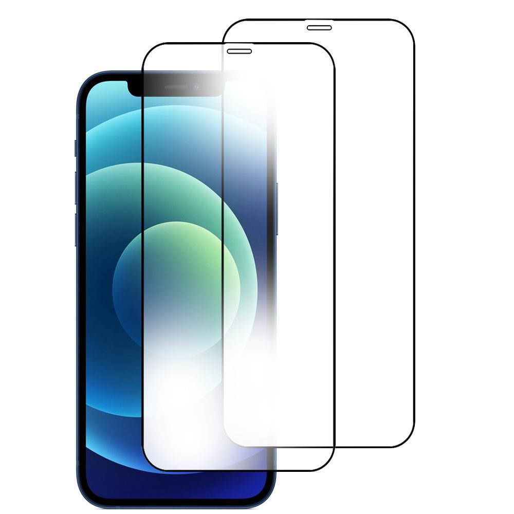 2-pack Skärmskydd iPhone 12 / 12 Pro Fullskärm i glas