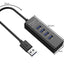 4-ports USB Hub med USB-C adapter utan kostnad