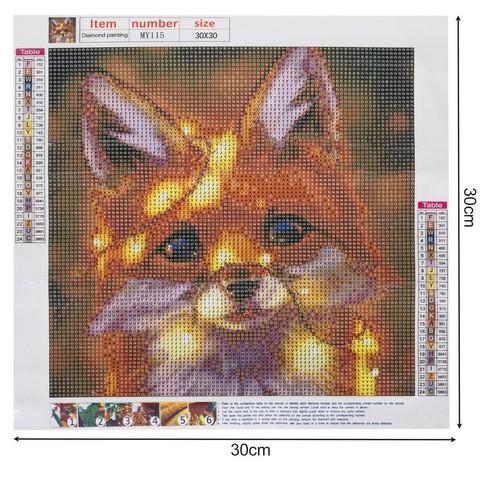 Diamond Painting / Diamantmålning 30x30cm - Räv