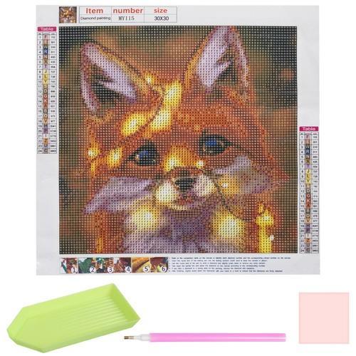 Diamond Painting / Diamantmålning 30x30cm - Räv