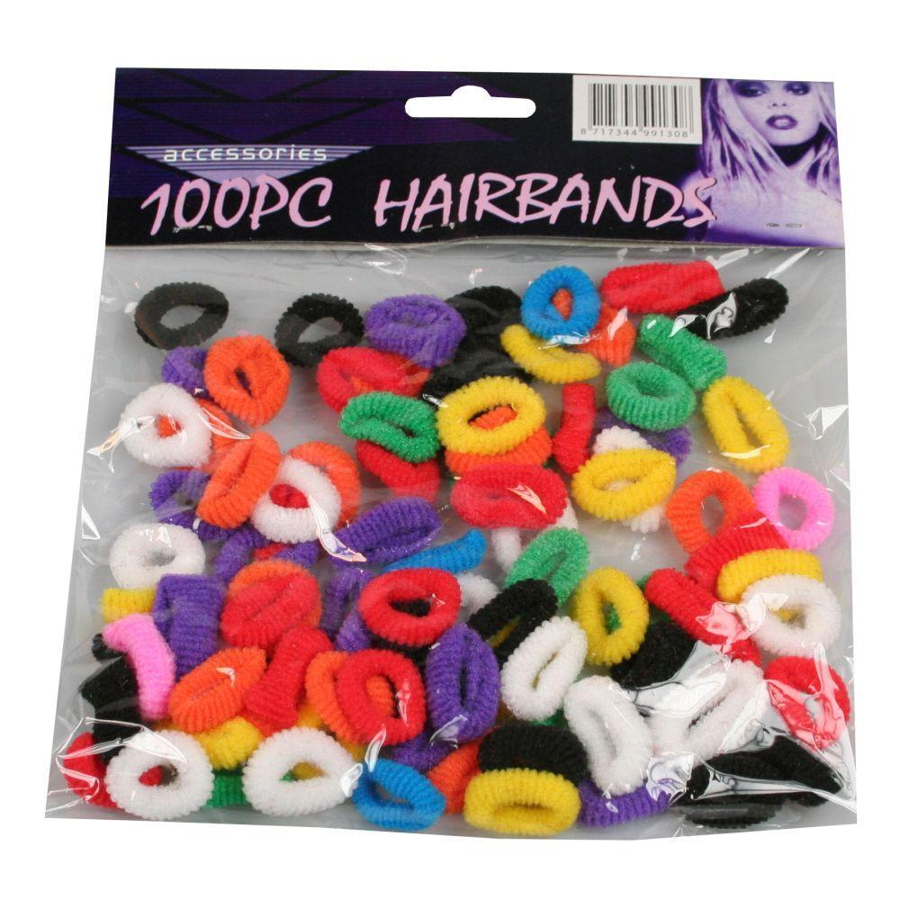 Elastiska Hårband / Hårsnoddar 100-pack