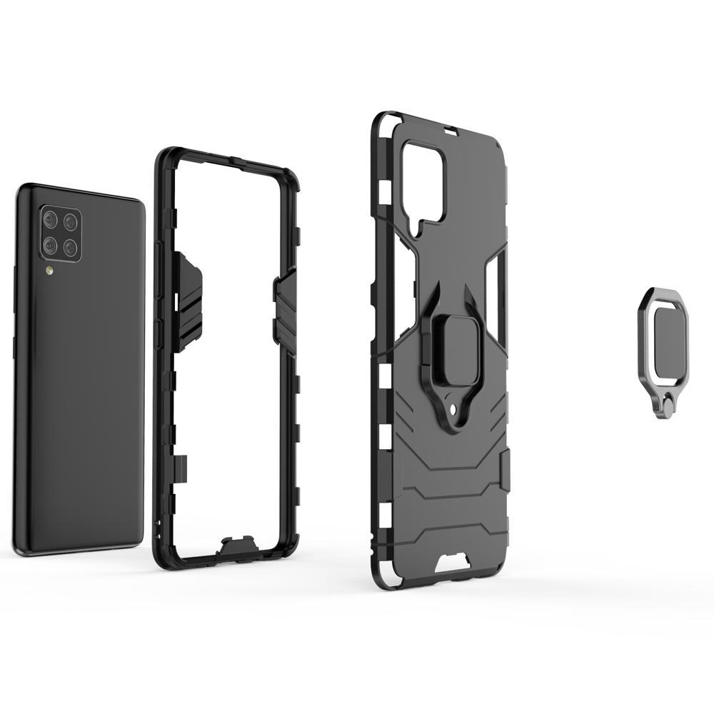 Hybrid Armor Ring Cover, Samsung A42 5G, Ekstra slidstærkt cover