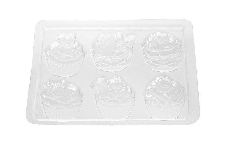 Komplett set för gipsgjutning av kylskåpsmagneter - Cupcakes
