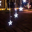 Ljusslinga - Ljusgardin med stjärnor - 136 LED - 2.5 meter