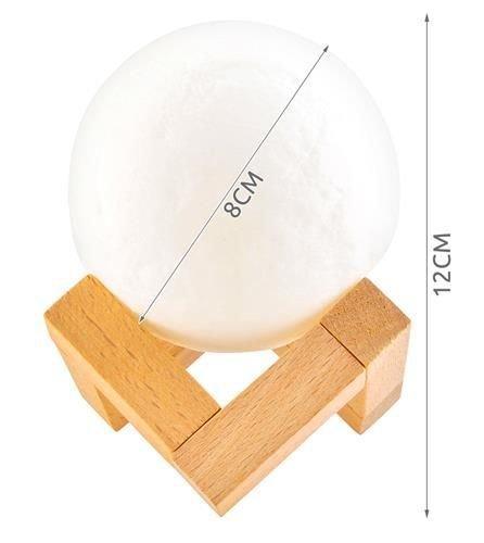 Månelampe / Natlampe - Genopladelig - 3D