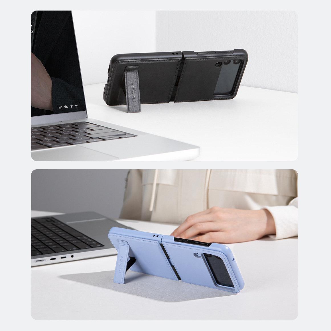 Nillkin etui til Samsung Z Flip4 - Vegansk læderetui