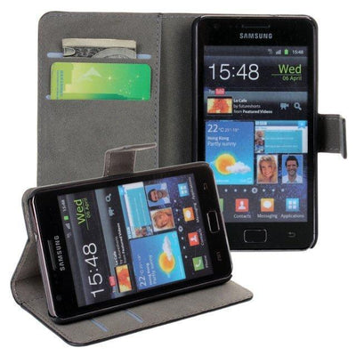 Plånboksfodral Samsung S2, PU-läder, Slim modell, 2 modeller