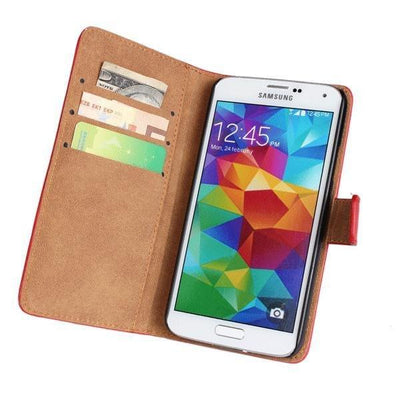 Plånboksfodral Samsung S5/S5 Neo äkta skinn