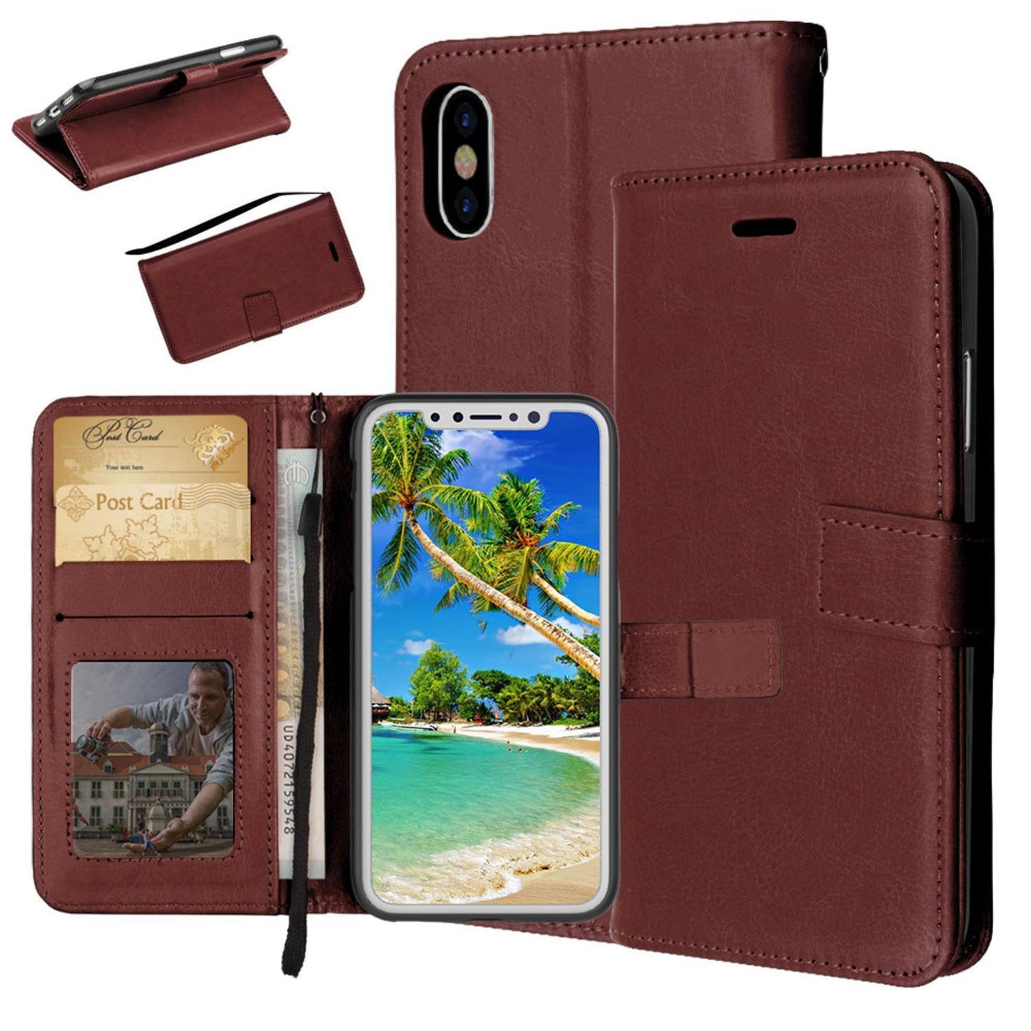 Plånboksfodral Samsung S8 Plus, 3 kort med ID