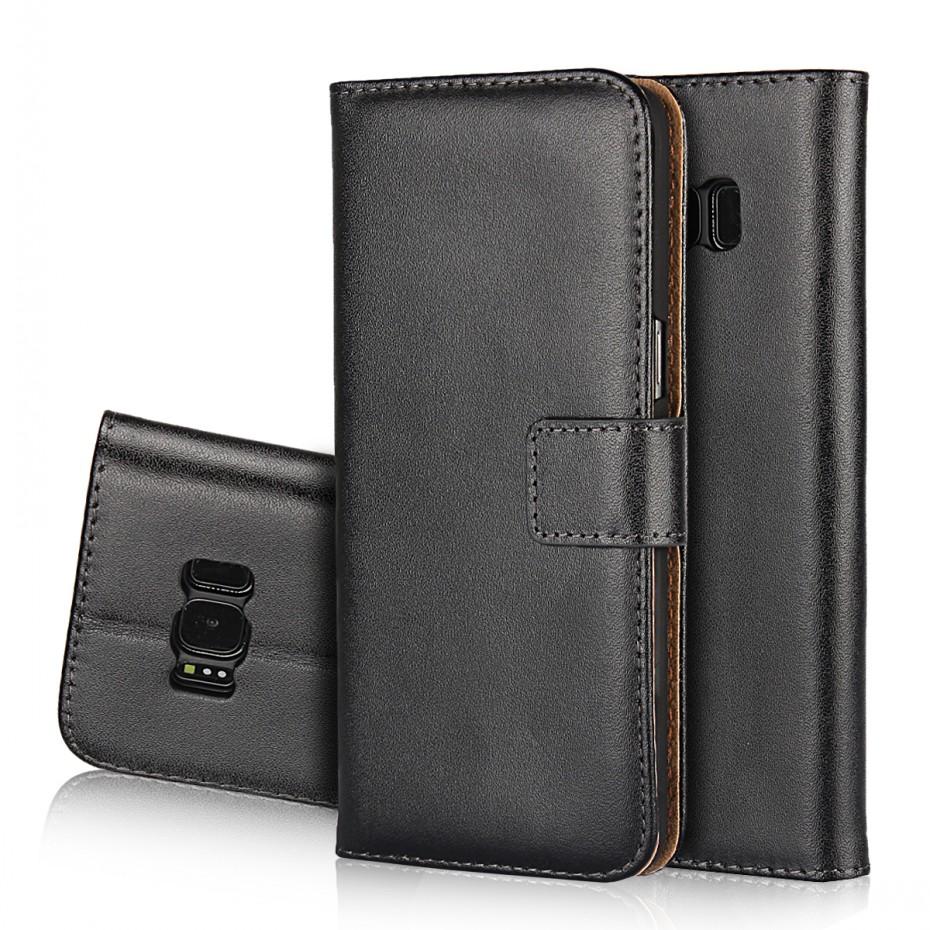 Plånboksfodral Samsung S8 Plus, äkta skinn