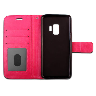Plånboksfodral Samsung S9, 3 kort/ID, Rosa