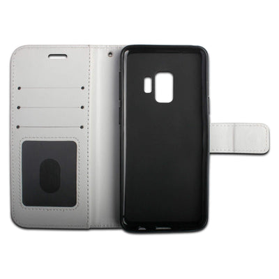 Plånboksfodral Samsung S9, 3 kort/ID, Vit