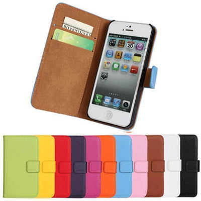 Plånboksfodral iPhone 5/5s/SE äkta skinn