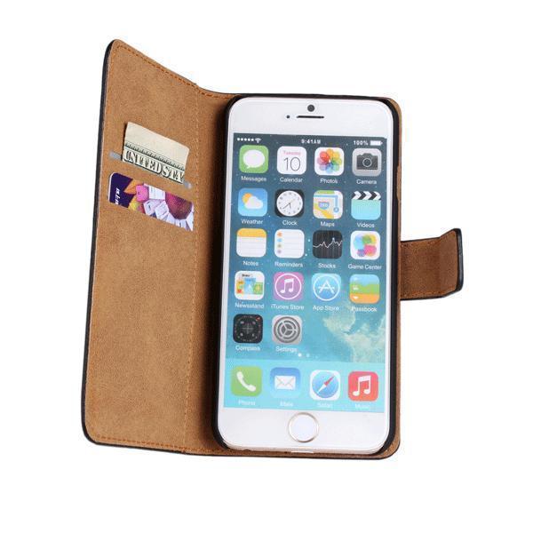 Plånboksfodral iPhone 6 / 6s, äkta skinn