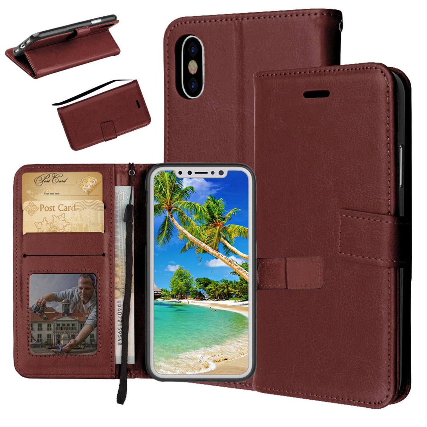 Plånboksfodral iPhone X /Xs, 3 kort med ID