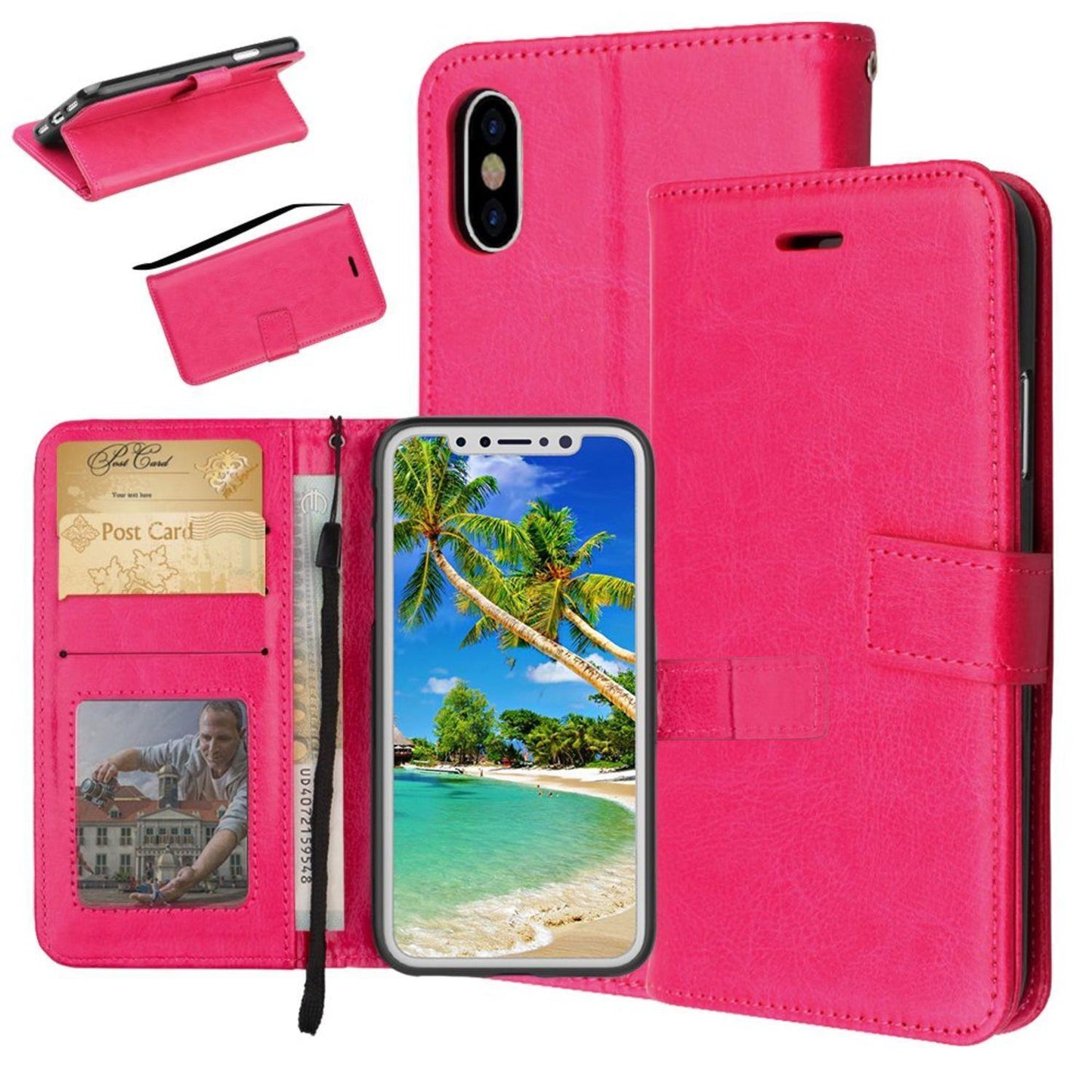 Plånboksfodral iPhone X /Xs, 3 kort med ID