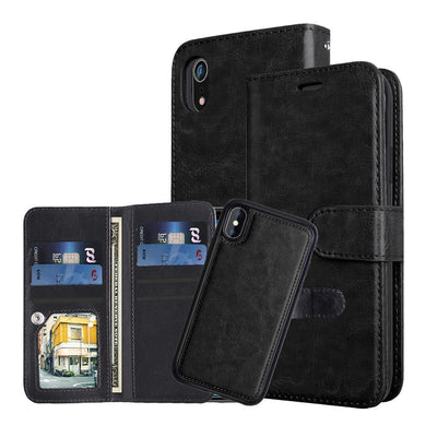 Plånboksfodral iPhone Xs Max,  9 kort + Magn. hållare