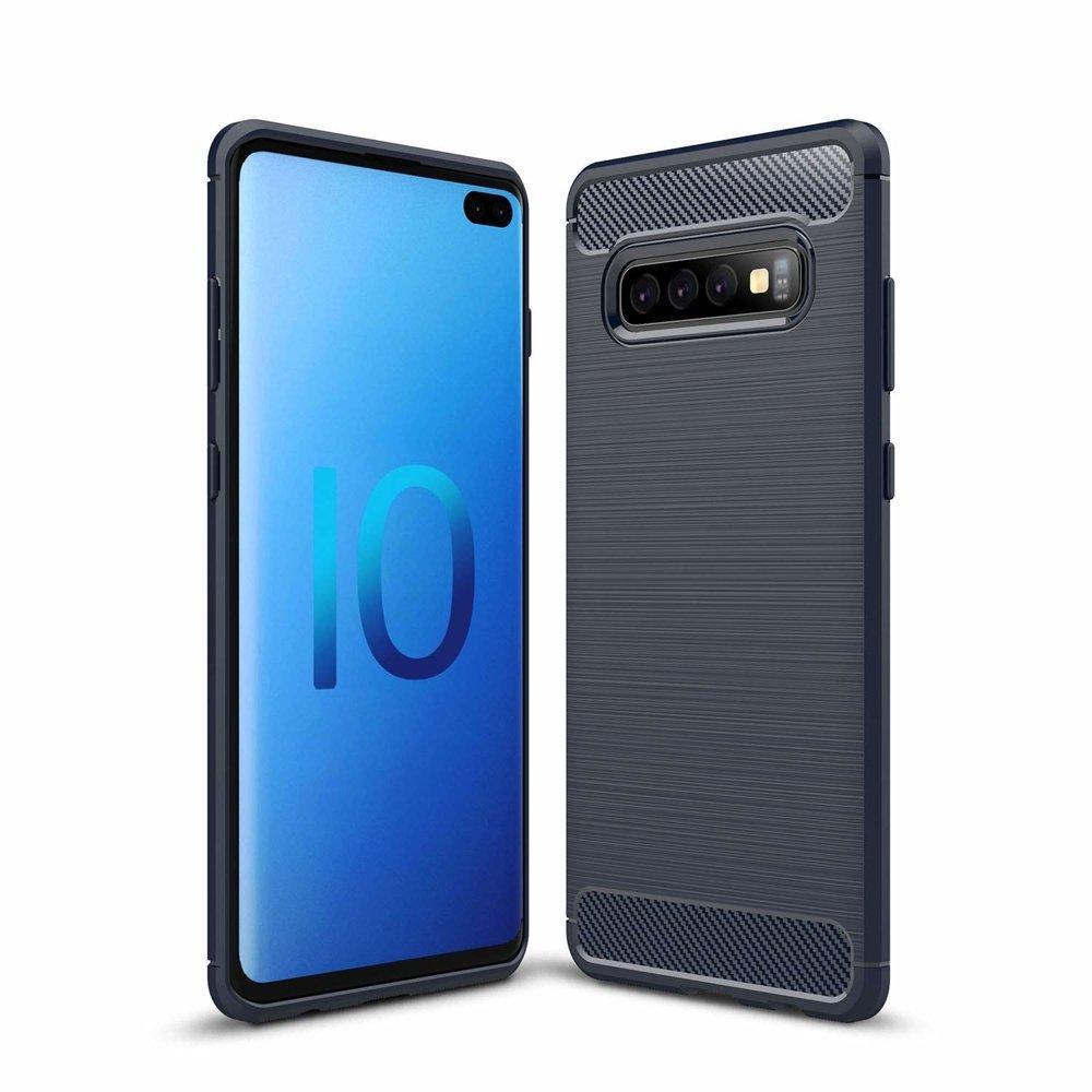 Samsung S10 Plus, Skal Gummi i kolfiberdesign