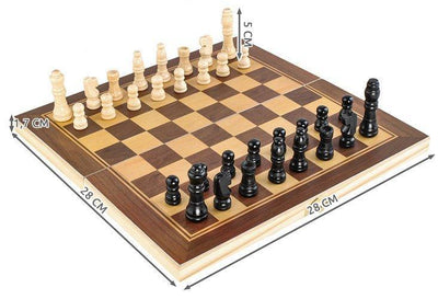 Schackspel 28x28cm i trä