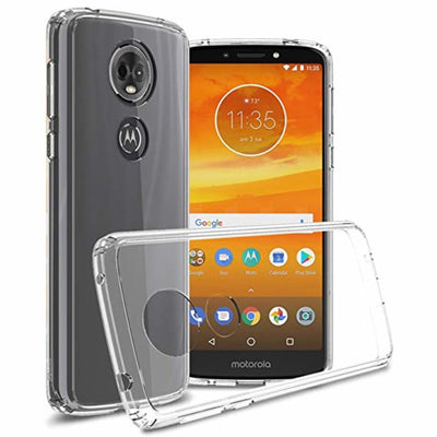 Skal Motorola Moto E5 Plus i genomskinligt gummi.