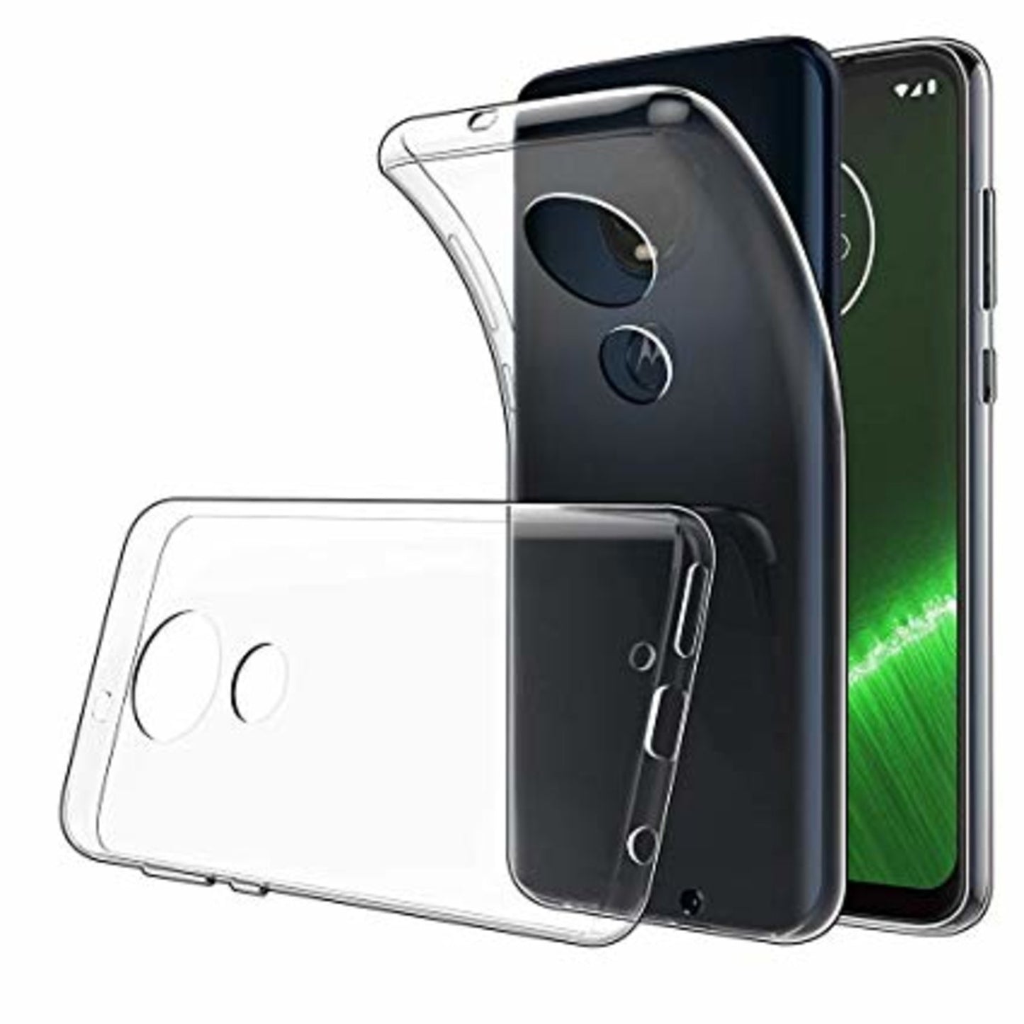 Cover Motorola Moto G7 Play i gennemsigtigt gummi.