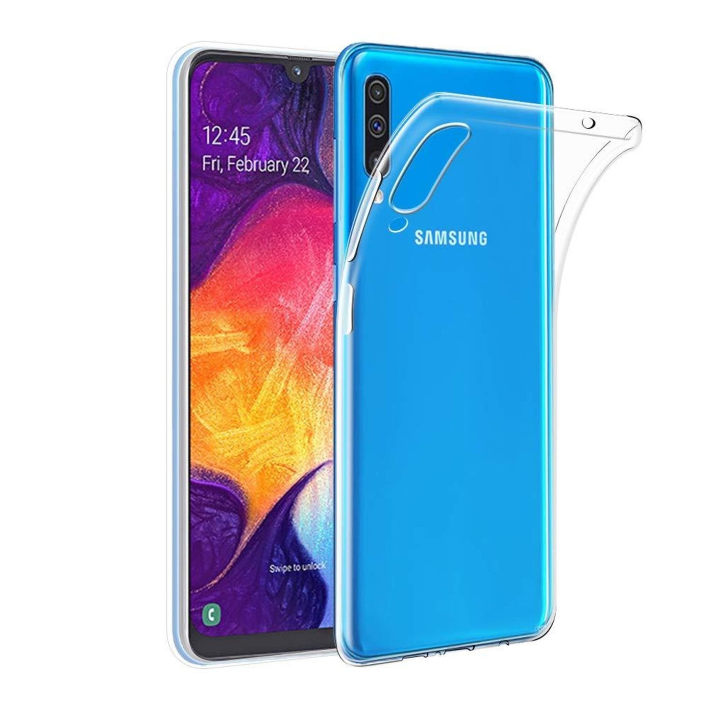 Skal Samsung A50 i genomskinligt gummi