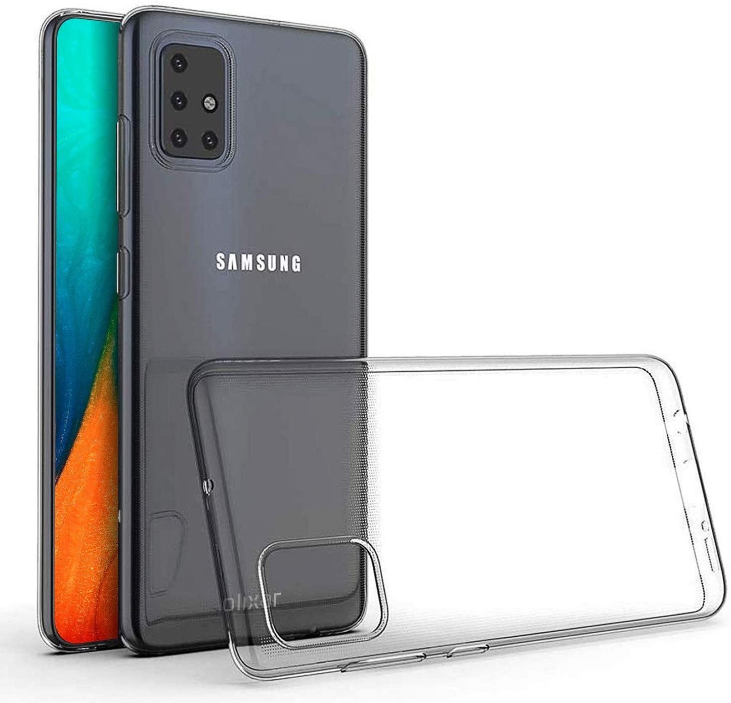 Skal Samsung A71 i genomskinligt gummi