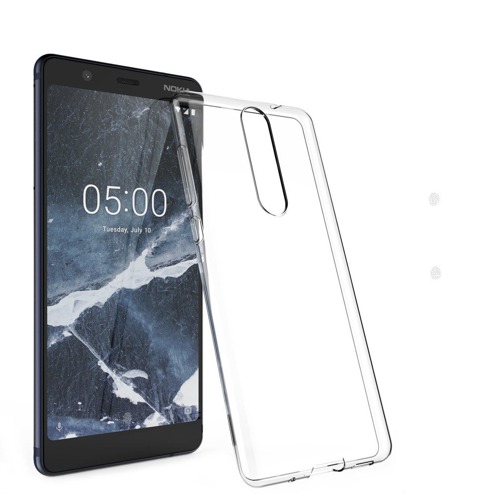 Cover til Nokia 5.1 i gennemsigtigt gummi