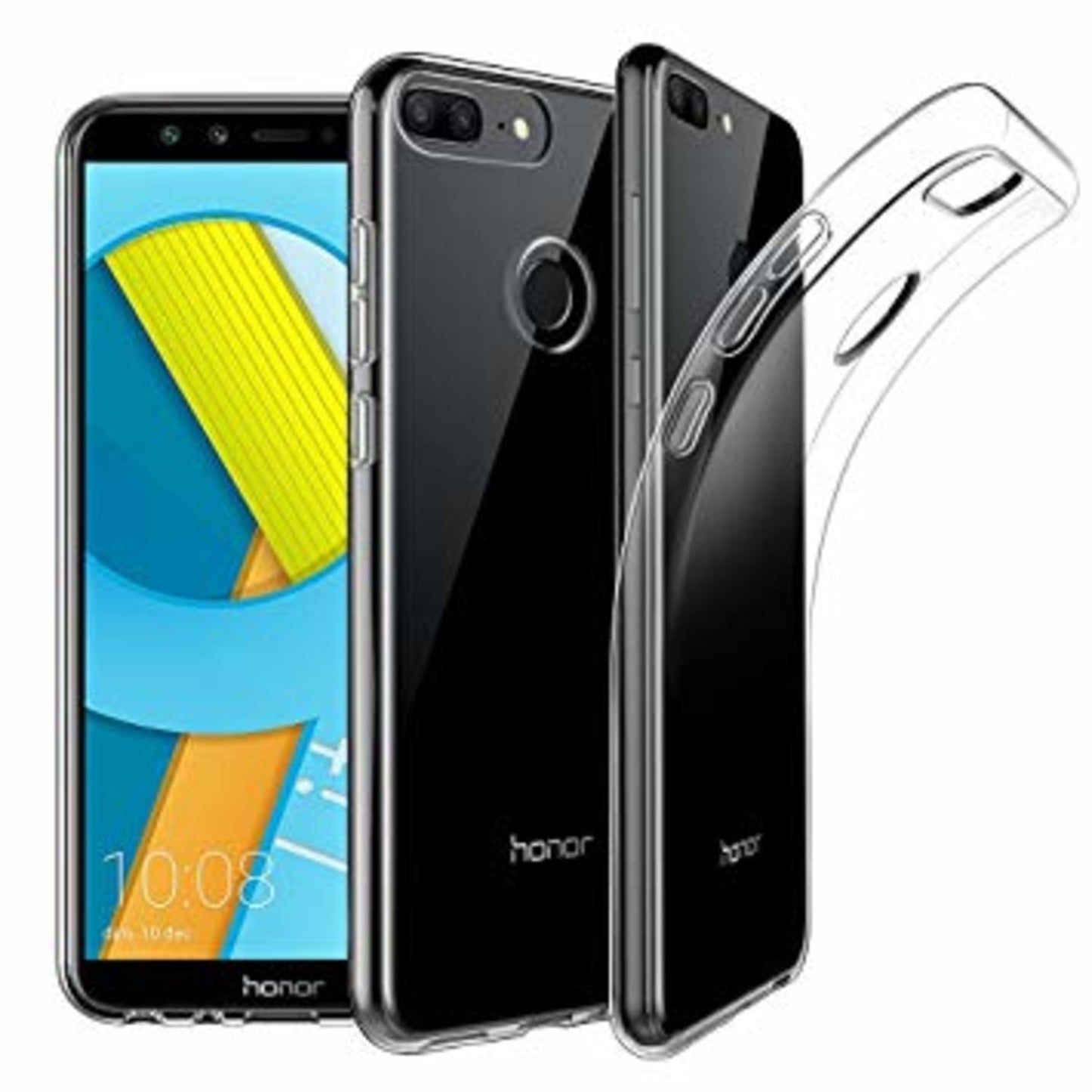 Betræk i gennemsigtigt gummi, Honor 9 Lite