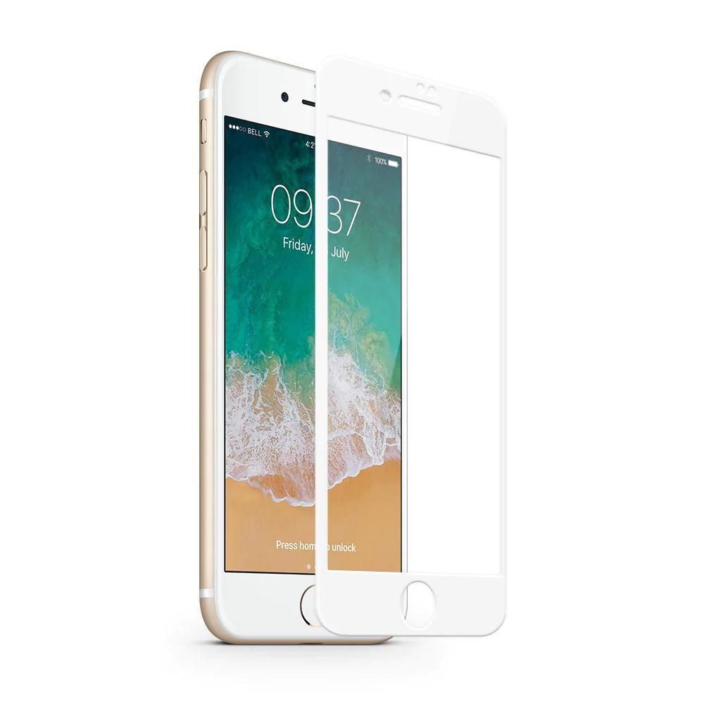 Skærmbeskytter iPhone 7+/8 Plus Fuld skærm Hvid