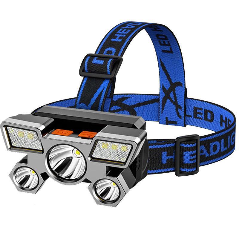 Stark pannlampa 9x LED - inkl Laddbara Batterier