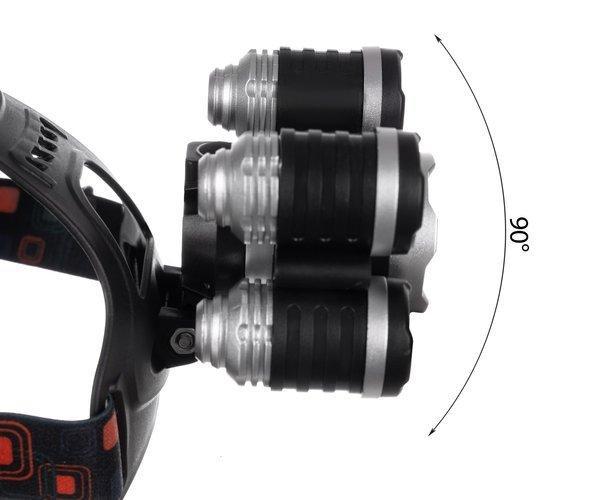 Superstark pannlampa 5x CREE T6 - inkl Laddbara Batterier