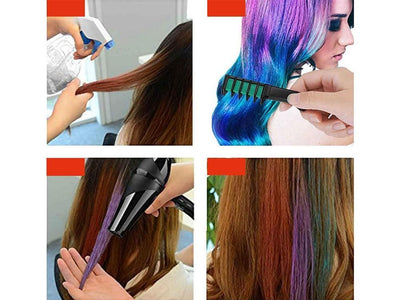10-pack Chalk Comb / Hair Crayons - Midlertidig hårfarve