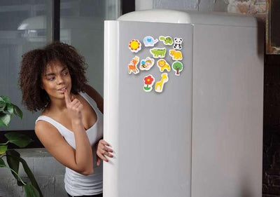 12 køleskabsmagneter med dyremotiver