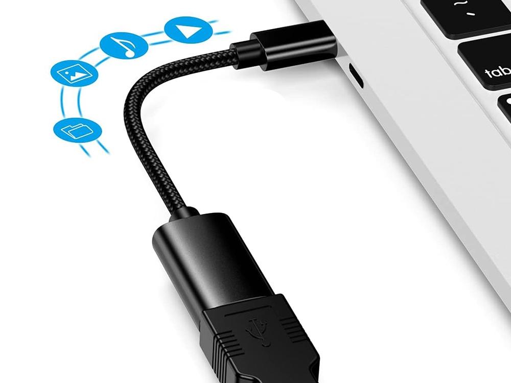 Adapter USB-C til almindelig USB til fx USB-hukommelse til mobil