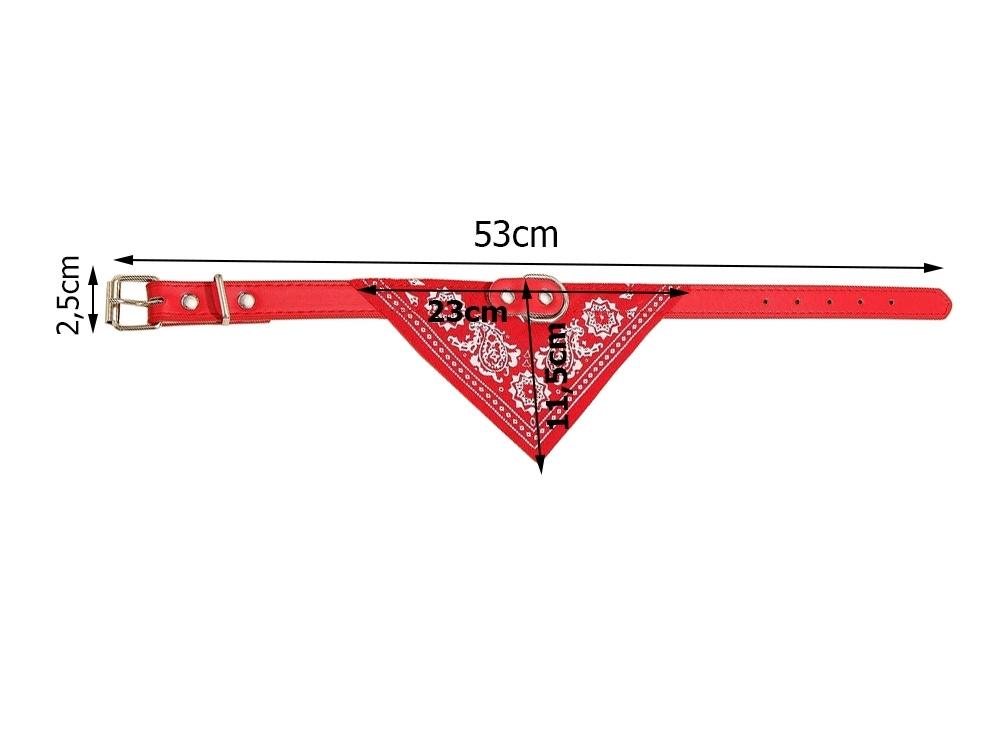 Hundhalsband med Bandana/Halsduk L (35-44CM) Välj färg