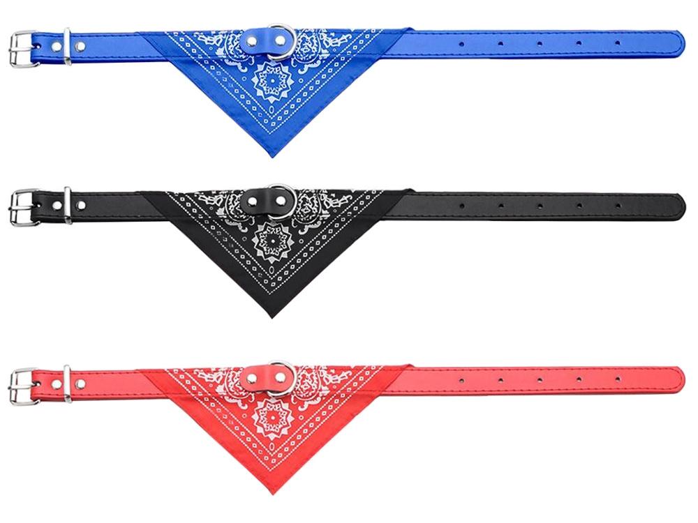 Hundhalsband med Bandana/Halsduk L (35-44CM) Välj färg