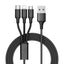 Laddare - Laddkabel Multi 3i1, USB-C, Micro-USB, iPhone - 1,2 m