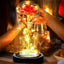 Lyxig Evig Ros i Glas Med LED-Ljus