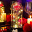 Lyxig Evig Ros i Glas Med LED-Ljus