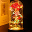 Lyxig Evig Ros i Glas Med LED-Ljus