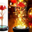 Lyxig Evig Ros i Glas Med LED-Ljus
