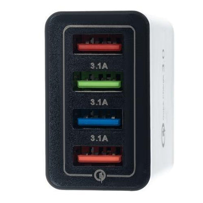 Mobilladdare / Snabbladdare med 4 uttag - QC3