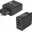 Mobilladdare / Snabbladdare med 4 uttag - QC3