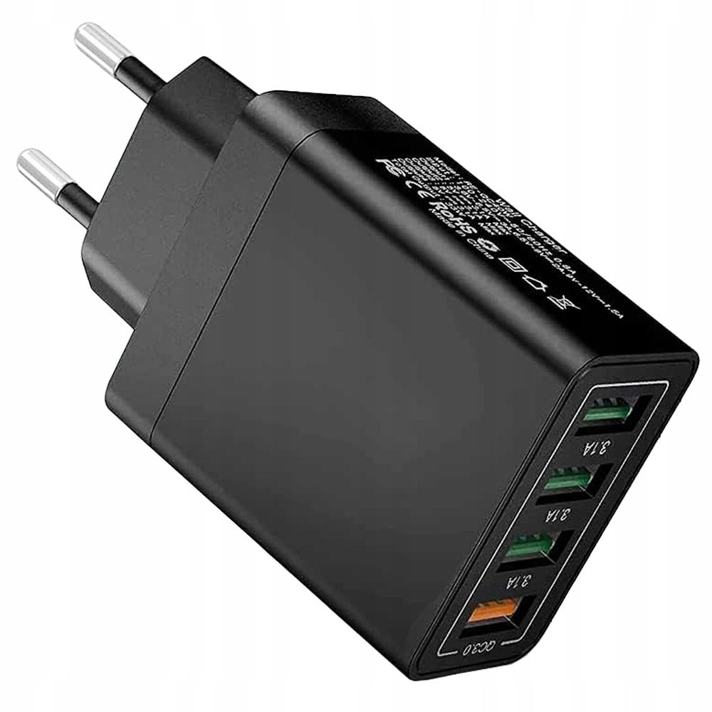 Mobilladdare / Snabbladdare med 4 uttag - QC3