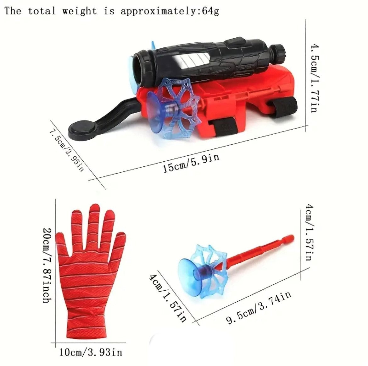 Nätskjutare - Skjuter ut sugkoppar för Barn