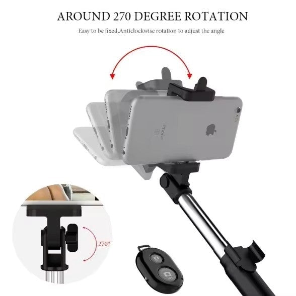Selfiestick / tripod mobilstativ med bluetooth fjärrkontroll