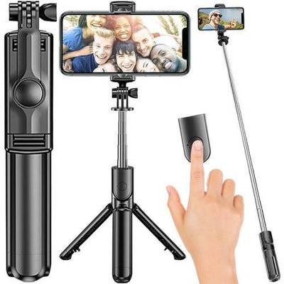 Selfie stick / stativ mobilstativ med bluetooth fjernbetjening